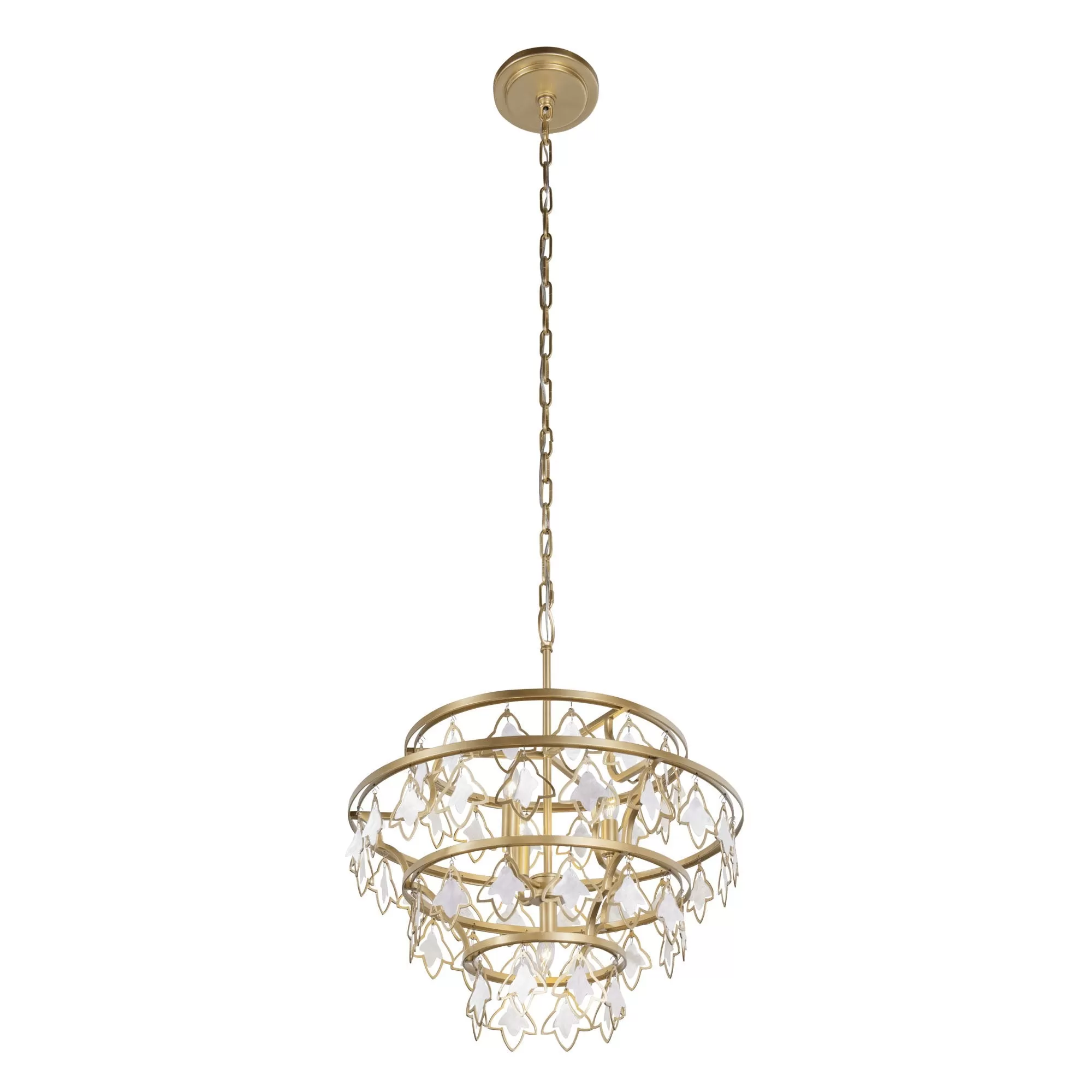 Fleur 386C04FG 4-Light Chandelier - French Gold 4 Fleur 386C04FG 4-Light Chandelier - French Gold - Image 4
