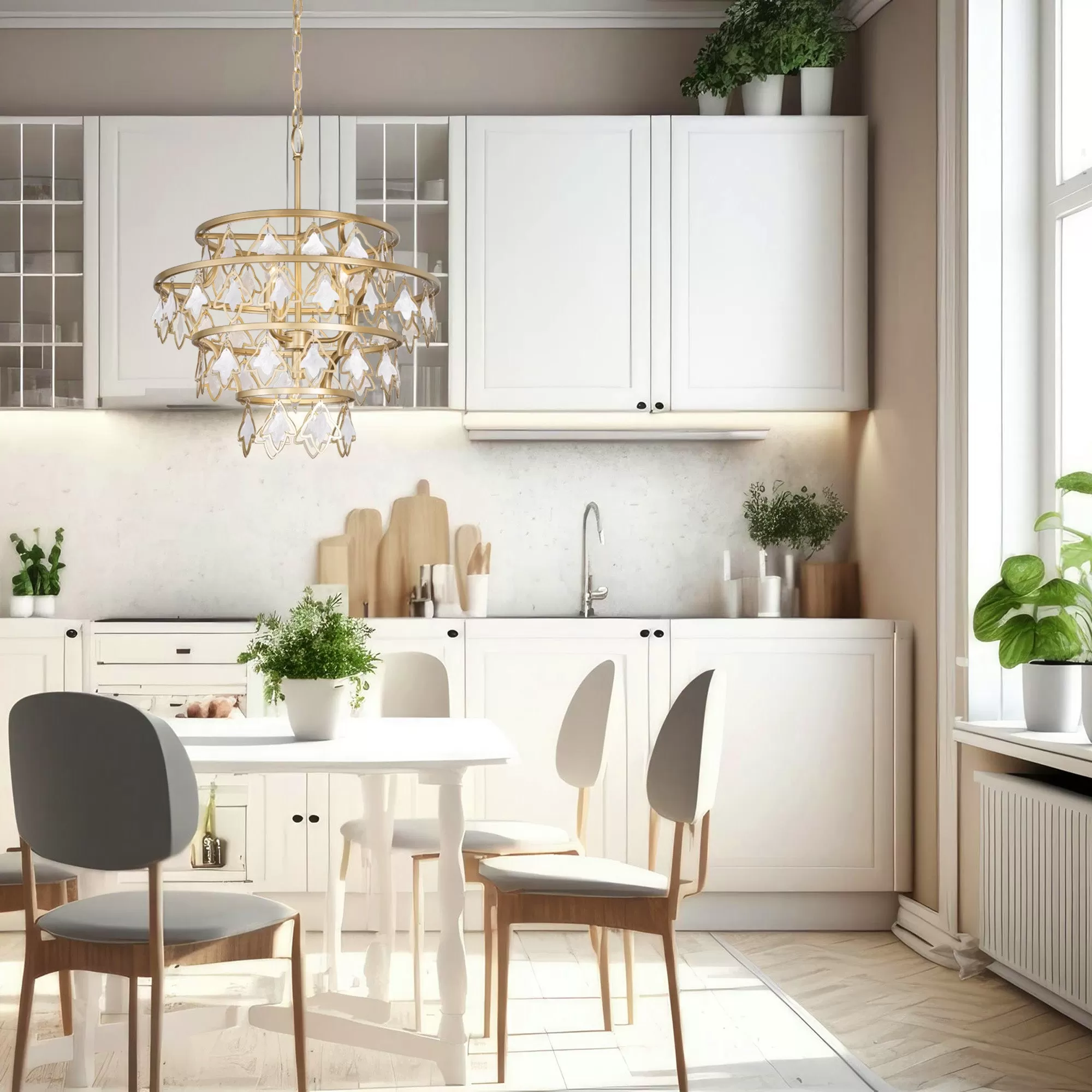 Fleur 386C04FG 4-Light Chandelier - French Gold 2 Fleur 386C04FG 4-Light Chandelier - French Gold - Image 2