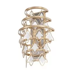 Fleur 386W02FG 2-Light Wall Sconce - French Gold -Lighting Decoration Store 386W02FG 2