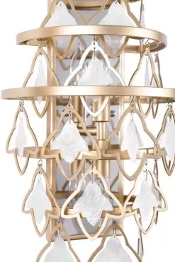 Fleur 386W02FG 2-Light Wall Sconce - French Gold -Lighting Decoration Store 386W02FG Detail 1