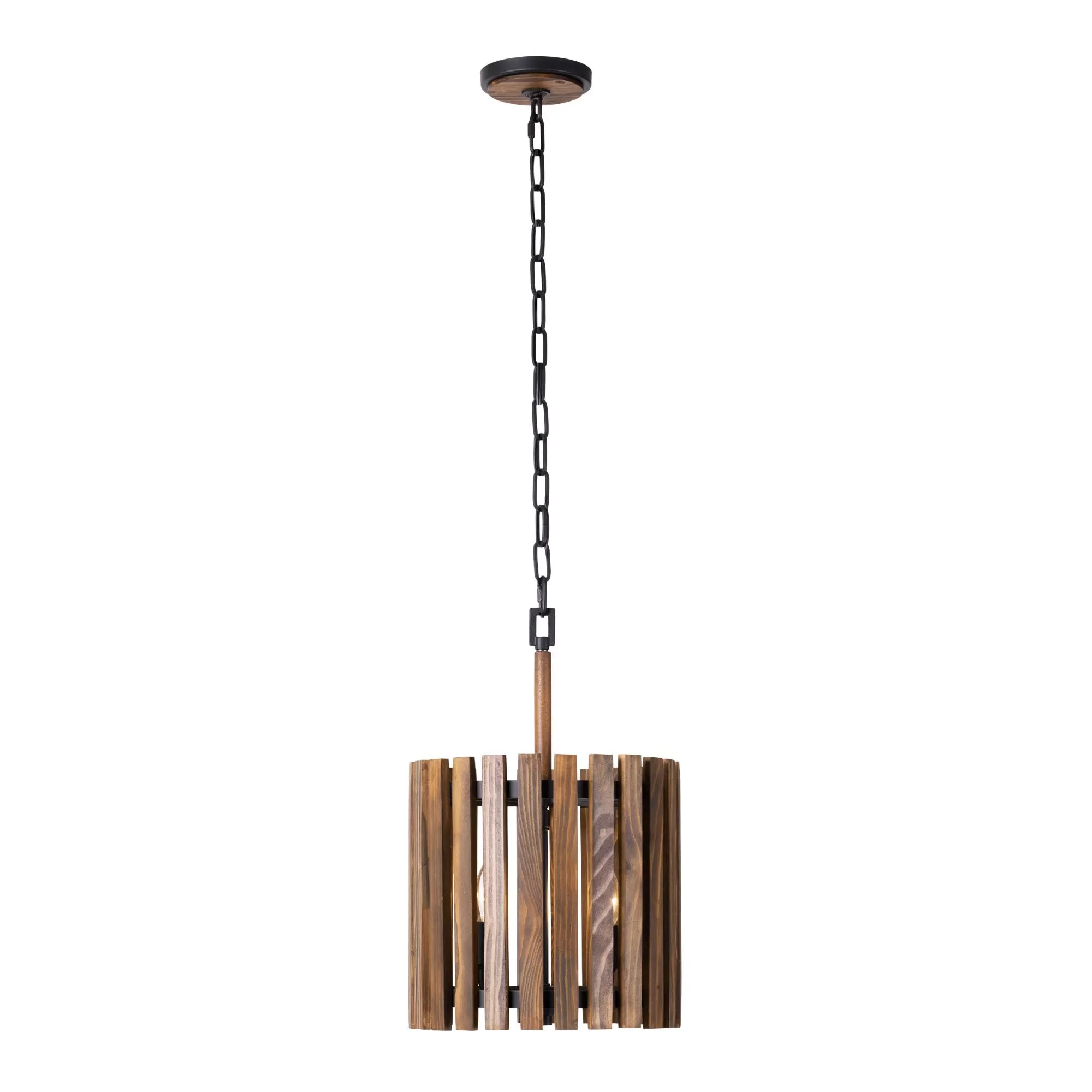 Suratto 387P02MBW 2-Light Pendant Light - Matte Black/Medium Walnut 1 Suratto 387P02MBW 2-Light Pendant Light - Matte Black/Medium Walnut