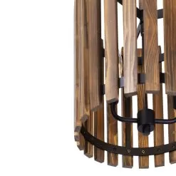 Suratto 387P02MBW 2-Light Pendant Light - Matte Black/Medium Walnut 10 Suratto 387P02MBW 2-Light Pendant Light - Matte Black/Medium Walnut -Lighting Decoration Store 387P02MBW Detail 1