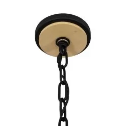 Suratto 387P08MBH 8-Light Pendant Light - Matte Black/Honey Blonde -Lighting Decoration Store 387P08MBH Detail 3