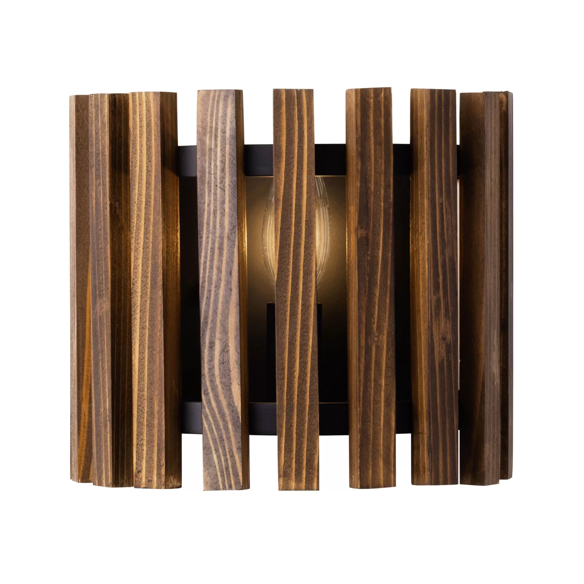 Suratto 387W01MBW 1-Light Wall Sconce - Matte Black/Medium Walnut 1 Suratto 387W01MBW 1-Light Wall Sconce - Matte Black/Medium Walnut