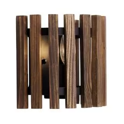 Suratto 387W01MBW 1-Light Wall Sconce - Matte Black/Medium Walnut 6 Suratto 387W01MBW 1-Light Wall Sconce - Matte Black/Medium Walnut -Lighting Decoration Store 387W01MBW 2