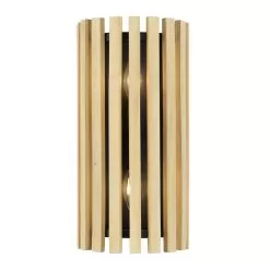 Suratto 387W02MBH 2-Light Wall Sconce - Matte Black/Honey Blonde