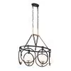 Stopwatch 388N06MBFG 6-Light Kitchen Island Pendant - Matte Black/French Gold