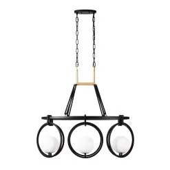 Stopwatch 388N06MBFG 6-Light Kitchen Island Pendant - Matte Black/French Gold -Lighting Decoration Store 388N06MBFG 2