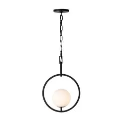 Stopwatch 388P01MBFG 1-Light Pendant Light - Matte Black/French Gold