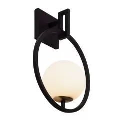 Stopwatch 388W01SMBFG 1-Light Wall Sconce - Matte Black/French Gold -Lighting Decoration Store 388W01SMBFG 1