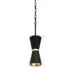 Mad Hatter 390M01MBFG 1-Light Mini Pendant - Matte Black/French Gold