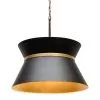 Mad Hatter 390P04MBFG 4-Light Pendant Light - Matte Black/French Gold