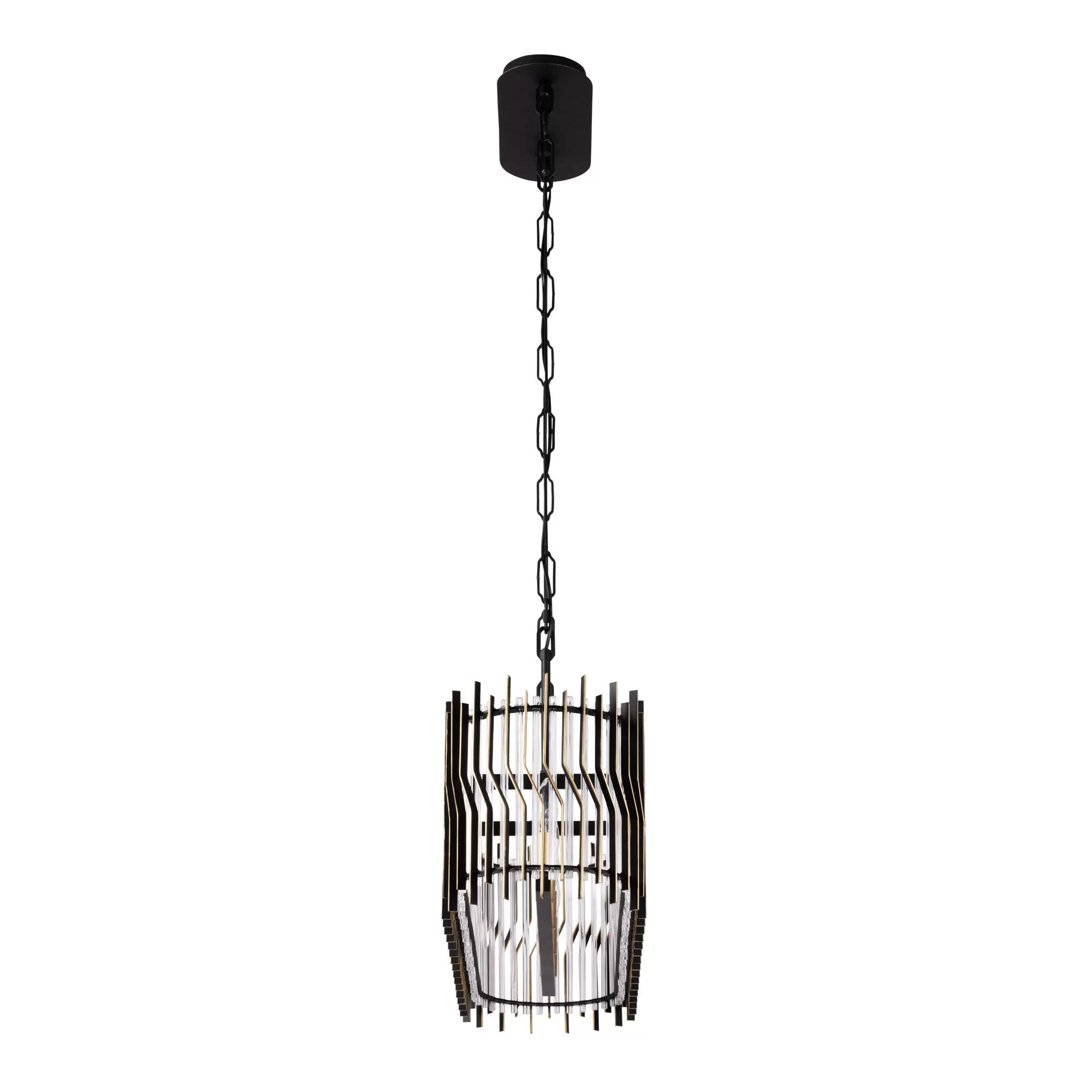 Park Row 393N05MBFG 5-Light Kitchen Island Pendant - Matte Black/French Gold 5 Park Row 393N05MBFG 5-Light Kitchen Island Pendant - Matte Black/French Gold - Image 5