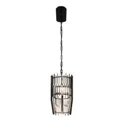 Park Row 393N06MBFG 6-Light Kitchen Island Pendant - Matte Black/French Gold -Lighting Decoration Store 393N06MBFG 4