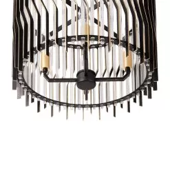 Park Row 393S04MBFG 4-Light Ceiling Light - Matte Black/French Gold -Lighting Decoration Store 393S04MBFG Detail 1
