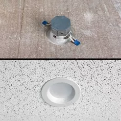 4" LED Recessed Downlight With Built-In Junction Box - Selectable CCT - Dimmable - Baffle Trim - Up To 800 Lumens 10 4" LED Recessed Downlight With Built-In Junction Box - Selectable CCT - Dimmable - Baffle Trim - Up To 800 Lumens -Lighting Decoration Store 4bjct10lrwh app installed