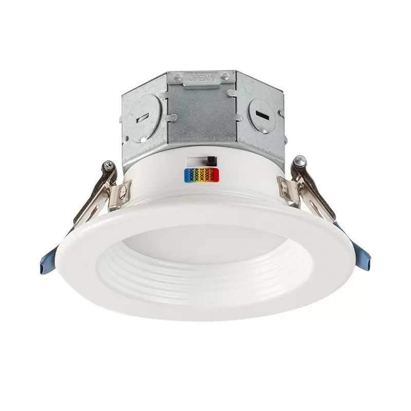 4" LED Recessed Downlight With Built-In Junction Box - Selectable CCT - Dimmable - Baffle Trim - Up To 800 Lumens 7 4" LED Recessed Downlight With Built-In Junction Box - Selectable CCT - Dimmable - Baffle Trim - Up To 800 Lumens - Image 7