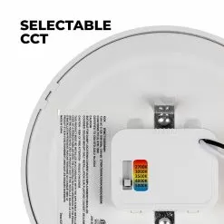 5" 10W Low Profile LED Flush Mount Downlight - Black Trim - Selectable CCT - Dimmable - Up To 650 Lumens -Lighting Decoration Store 5fmct10sr05wh cct 2