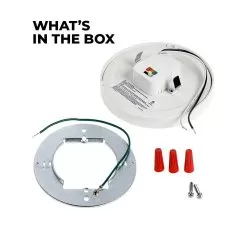 5" 10W Low Profile LED Flush Mount Downlight - Black Trim - Selectable CCT - Dimmable - Up To 650 Lumens -Lighting Decoration Store 5fmct10sr05wh whats in the box 2