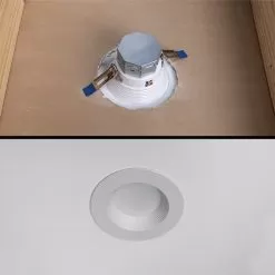 6" LED Recessed Downlight With Built-In Junction Box - Selectable CCT - Dimmable - Baffle Trim - Up To 1,125 Lumens -Lighting Decoration Store 6bjct15lrwh app installed