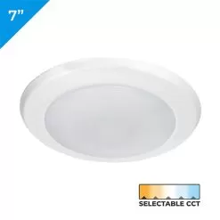 6" 15W LED Flush Mount Downlight - Selectable CCT - Dimmable - Up To 1,125 Lumens
