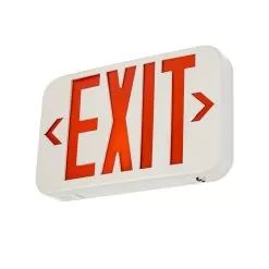 LED Exit Sign - Battery Backup - Flame-Retardant - Single Or Double Face - Red / Green