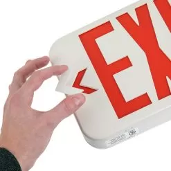 LED Exit Sign - Battery Backup - Flame-Retardant - Single Or Double Face - Red / Green -Lighting Decoration Store 7t7a9379