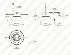 8" Commercial LED Recessed Downlight - Selectable CCT - Selectable Wattage - Up To 2,496 Lumens -Lighting Decoration Store 8cmct24hr05 dim drawing