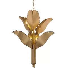 Banana Leaf 901C06GO 6-Light Chandelier - Gold 10 Banana Leaf 901C06GO 6-Light Chandelier - Gold -Lighting Decoration Store 901C06GO
