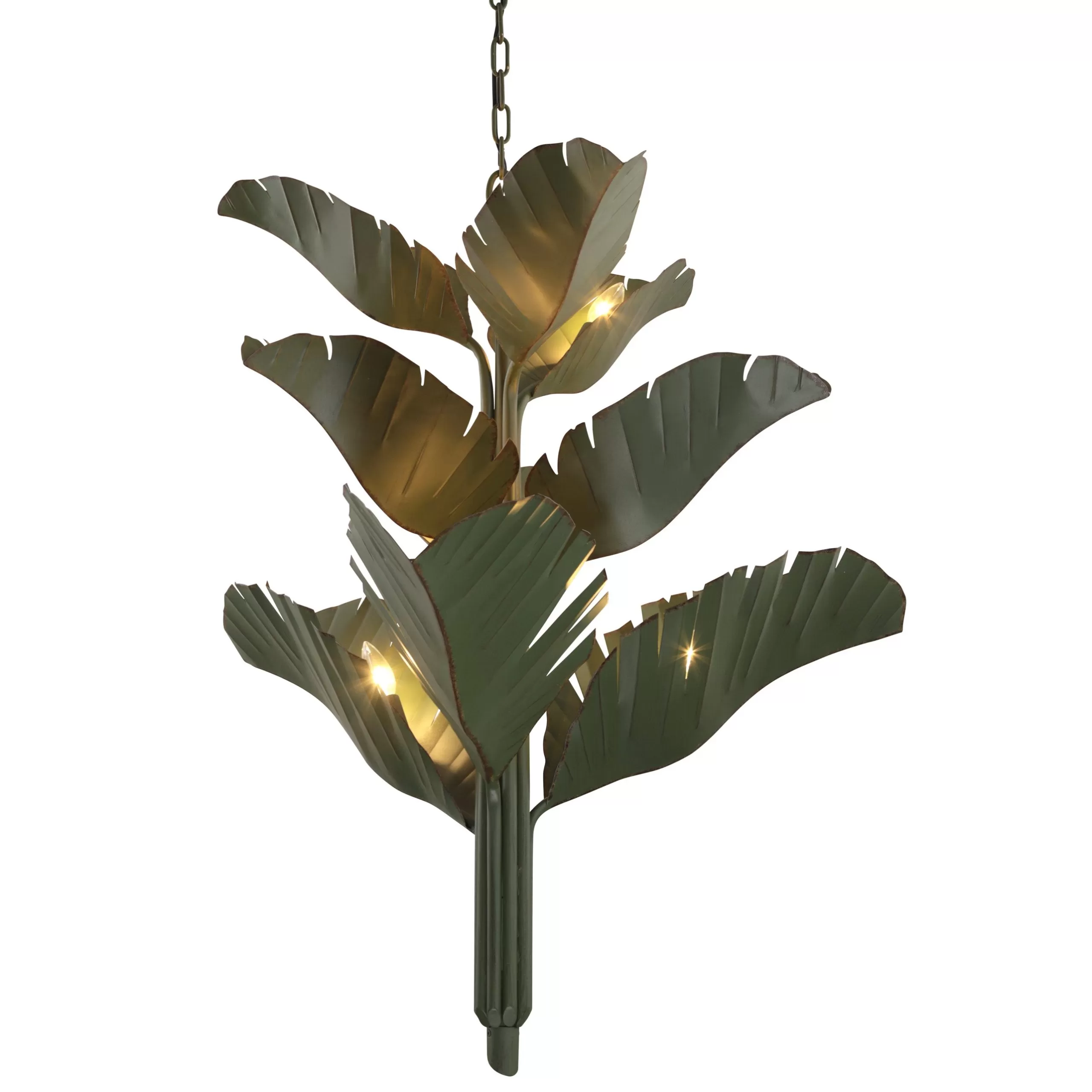 Banana Leaf 901C09 9-Light Chandelier - Banana Leaf 3 Banana Leaf 901C09 9-Light Chandelier - Banana Leaf - Image 3