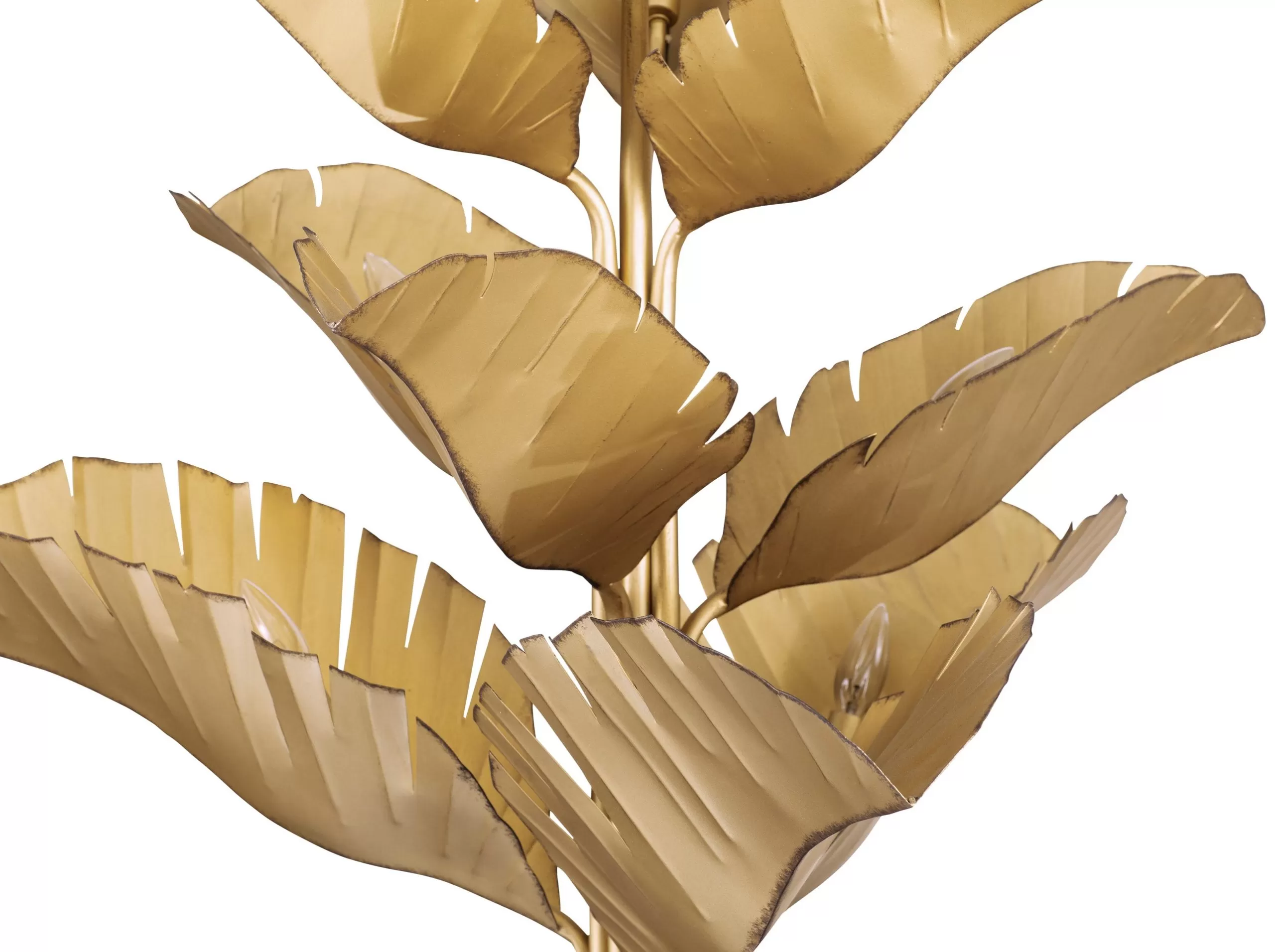 Banana Leaf 901C09GO 9-Light Chandelier - Gold 2 Banana Leaf 901C09GO 9-Light Chandelier - Gold - Image 2