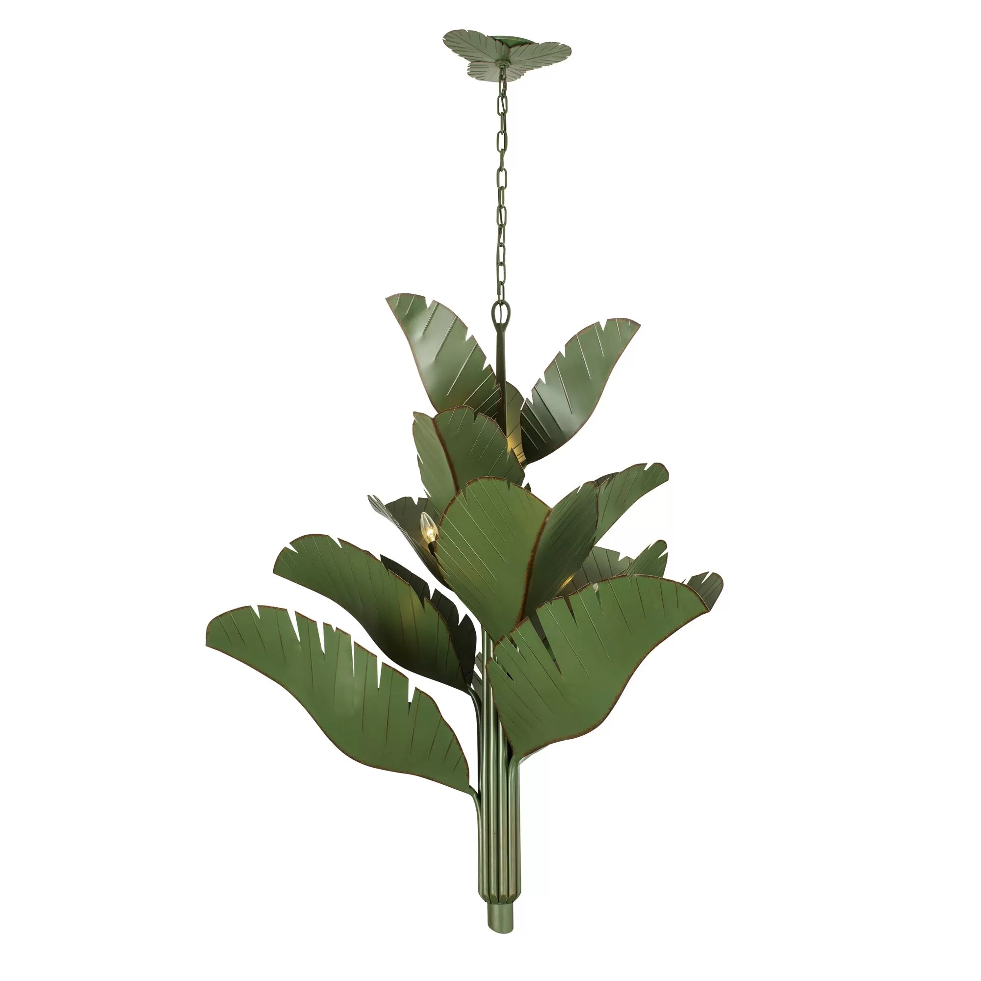 Banana Leaf 901C12 12-Light Chandelier - Banana Leaf 5 Banana Leaf 901C12 12-Light Chandelier - Banana Leaf - Image 5