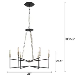 Bodie 314C06HGCB 6-Light Chandelier - Havana Gold/Carbon -Lighting Decoration Store Screen Shot 2018 06 20 at 8.09.08 AM