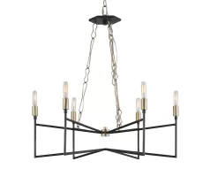 Bodie 314C06HGCB 6-Light Chandelier - Havana Gold/Carbon