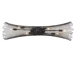 Rikki 320B06CBAG 6-Light Vanity Light - Carbon/Aged Gold