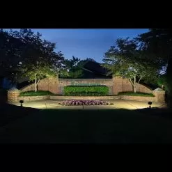 70W LED Flood Light With Slipfitter Mount - 8,400 Lumens - 250W Metal Halide Equivalent - 5000K 10 70W LED Flood Light With Slipfitter Mount - 8,400 Lumens - 250W Metal Halide Equivalent - 5000K -Lighting Decoration Store afl 50k100 110 s app flood light entrance monument front view 2 1