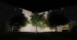 100W Yoke Mount LED Flood Light - 400W Equivalent - 13000 Lumens - Cool White -Lighting Decoration Store afl 50k100 110 uapp 3 trees corner of building