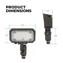 15W LED Flood Light With Knuckle Mount - 1800 Lumens - 5000K -Lighting Decoration Store afld 50k15 110 k dims