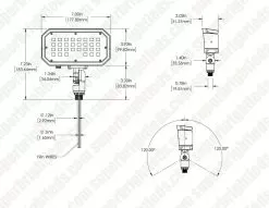 30W LED Flood Light With Knuckle Mount - 3600 Lumens - 5000K -Lighting Decoration Store afld 50k30 110 k