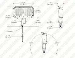 90W LED Flood Light With Knuckle Mount - 11,700 Lumens - 400W Metal Halide Equivalent - 5000K -Lighting Decoration Store afld 50k90 110 k
