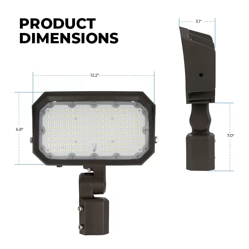 90W LED Flood Light With Slipfitter Mount - 11,700 Lumens - 400W Metal Halide Equivalent - 5000K 2 90W LED Flood Light With Slipfitter Mount - 11,700 Lumens - 400W Metal Halide Equivalent - 5000K - Image 2