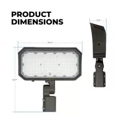 150W LED Flood Light - Slipfitter Mount - 400W MH - 21,000 Lumens - 5000K -Lighting Decoration Store afld2 50k150 110 s dimensions