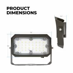 30W LED Flood Light - Yoke Mount - 150W MH - 4,200 Lumens - 5000K 7 30W LED Flood Light - Yoke Mount - 150W MH - 4,200 Lumens - 5000K -Lighting Decoration Store afld2 50k30 110 u dimensions 2