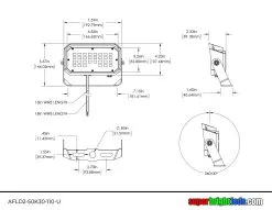 30W LED Flood Light - Yoke Mount - 150W MH - 4,200 Lumens - 5000K 9 30W LED Flood Light - Yoke Mount - 150W MH - 4,200 Lumens - 5000K -Lighting Decoration Store afld2 50k30 110 u dim drawing
