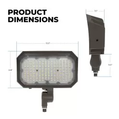 70W LED Flood Light - Knuckle Mount - 250W MH - 9,100 Lumens - 5000K 8 70W LED Flood Light - Knuckle Mount - 250W MH - 9,100 Lumens - 5000K -Lighting Decoration Store afld2 50k70 110 k dims up2
