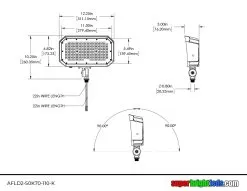 70W LED Flood Light - Knuckle Mount - 250W MH - 9,100 Lumens - 5000K 11 70W LED Flood Light - Knuckle Mount - 250W MH - 9,100 Lumens - 5000K -Lighting Decoration Store afld2 50k70 110 k dim drawing