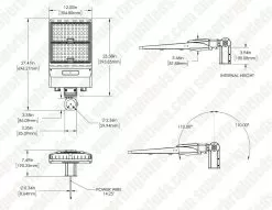 300W LED Parking Lot Area Light With Knuckle Slipfitter Mount - 42,000 Lumens - 1,000W MH Equivalent - 5000K 22 300W LED Parking Lot Area Light With Knuckle Slipfitter Mount - 42,000 Lumens - 1,000W MH Equivalent - 5000K -Lighting Decoration Store ald 50k30w c brc3 2022 sf