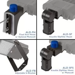 150W LED Flood Light With Yoke Mount - 21,000 Lumens - 400W MH Equivalent - 5000K -Lighting Decoration Store ald x 4 mounting types2 2