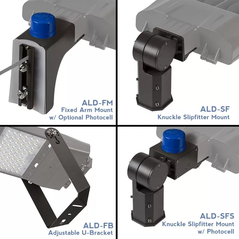 300W LED Parking Lot Area Light With Knuckle Slipfitter Mount - 42,000 Lumens - 1,000W MH Equivalent - 5000K 9 300W LED Parking Lot Area Light With Knuckle Slipfitter Mount - 42,000 Lumens - 1,000W MH Equivalent - 5000K - Image 9