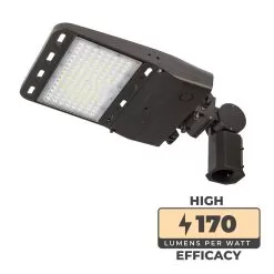 100W LED Parking Lot Area Light- 17,000 Lumens - 250W MH Equivalent - 5000K - Optional Photocell - With Mount